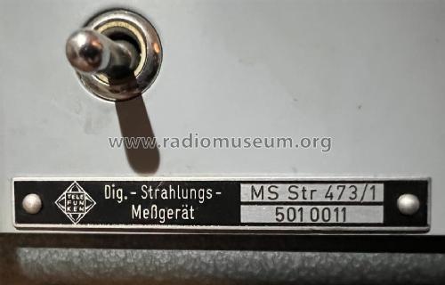 Digitales Strahlungs Meßgerät MS Str 473/1; Telefunken (ID = 2740600) Equipment