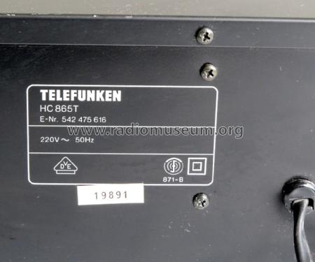 Double Cassette Deck HC865T; Telefunken (ID = 1705513) R-Player