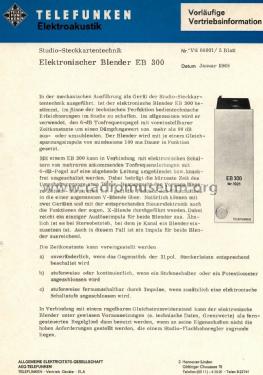 Elektronischer Blender EB 300; Telefunken (ID = 1698151) Misc