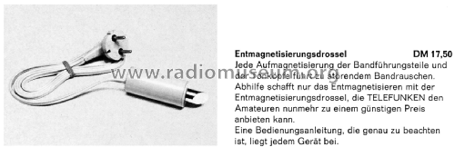 Entmagnetisierungsdrossel ; Telefunken (ID = 3023001) Equipment