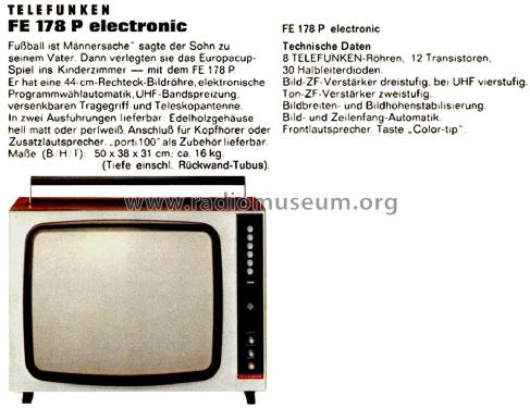 FE178P electronic; Telefunken (ID = 2930504) Television