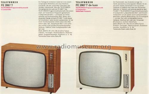 FE2067T; Telefunken (ID = 981603) Televisión