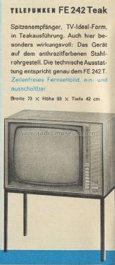 FE242 Teak; Telefunken (ID = 981424) Television