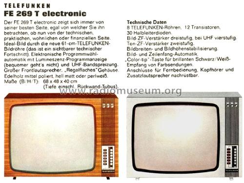 FE269T electronic; Telefunken (ID = 2929923) Television