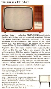 FE344T; Telefunken (ID = 2203443) Television