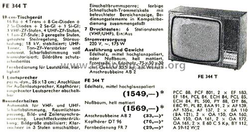 FE344T; Telefunken (ID = 2923616) Television