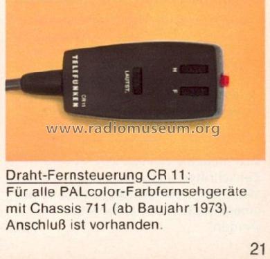 Fernbedienung Fernregler CR 11; Telefunken (ID = 1118316) Diversos