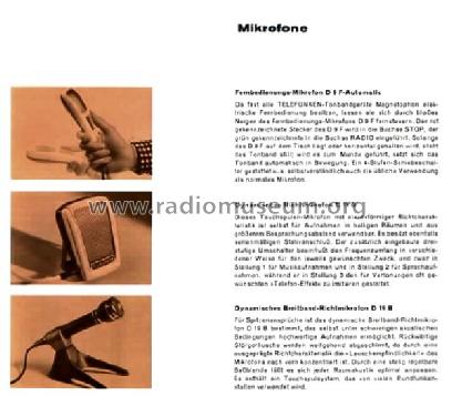 Fernbedienungsmikrofon D9F; Telefunken (ID = 1075505) Micrófono/PU