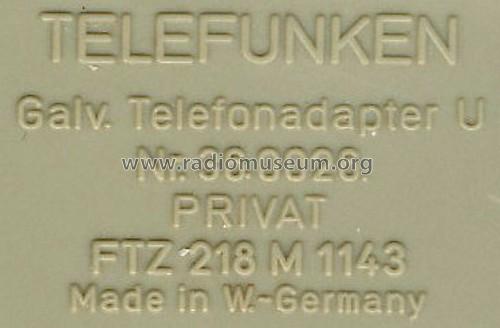 Galvanischer Telefonadapter U 36.0026; Telefunken (ID = 1046194) Telephony