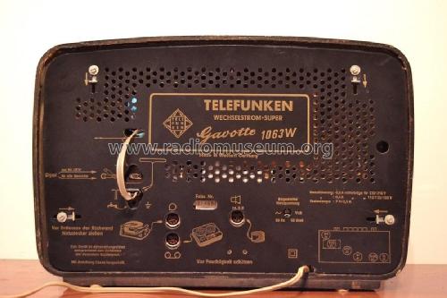 Gavotte 1063W; Telefunken (ID = 2491661) Radio