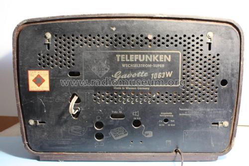 Gavotte 1063W; Telefunken (ID = 2113932) Radio