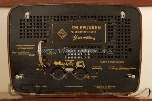 Gavotte 6; Telefunken (ID = 1058305) Radio