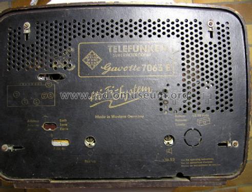 Gavotte Hi-Fi 7063 B; Telefunken (ID = 1412974) Radio