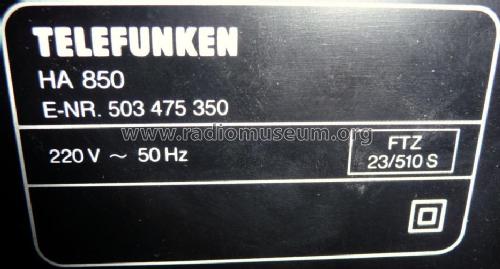 HiFi Verstärker HA-850; Telefunken (ID = 741099) Ampl/Mixer