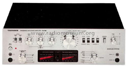 Integrated HiFi Stereo Amplifier TA-750; Telefunken (ID = 1084145) Ampl/Mixer