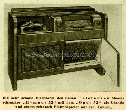 Hymnus 52 ; Telefunken (ID = 1529364) Radio