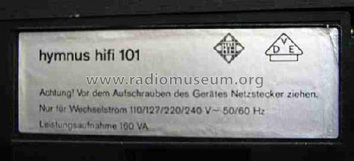 Hymnus HiFi 101; Telefunken (ID = 475180) Radio