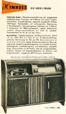 Hymnus II 8103WU; Telefunken (ID = 1565824) Radio