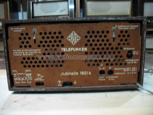 Jubilate 1651K; Telefunken (ID = 1360802) Radio