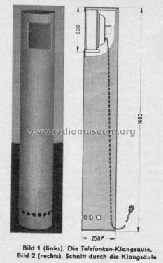 Klangsäule rund; Telefunken (ID = 2518623) Speaker-P