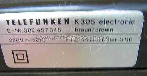 Küchenradio K305 electronic; Telefunken (ID = 982226) Radio