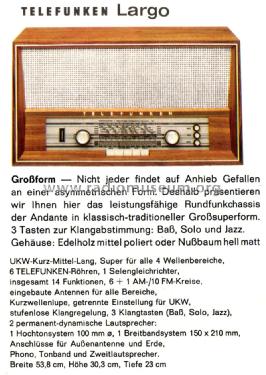 Largo 1462; Telefunken (ID = 2205237) Radio