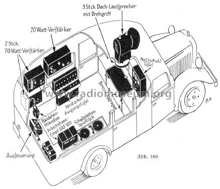 Lautsprecherwagen für Großveranstaltungen 160 Watt Sprechleistung; Telefunken (ID = 1220040) Misc