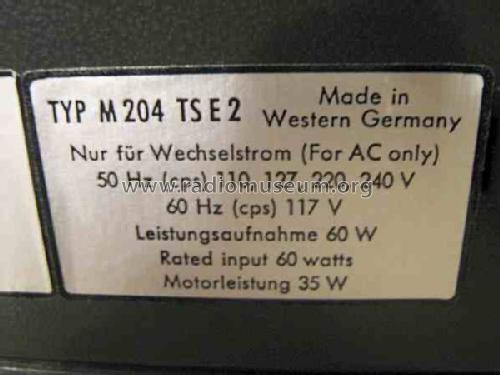 Magnetophon 204TS E2 M204TS Zweispur; Telefunken (ID = 1571443) R-Player