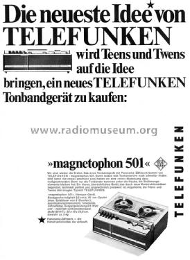 Magnetophon 501 M 501; Telefunken (ID = 1195573) Sonido-V