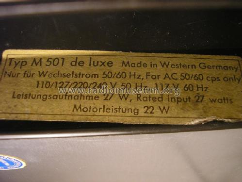 Magnetophon 501 M 501; Telefunken (ID = 1367259) Sonido-V