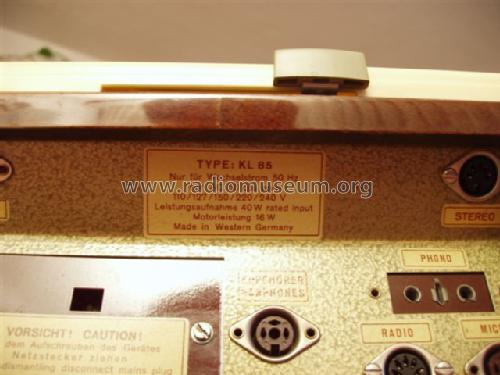 Magnetophon 85 KL85 Stereo; Telefunken (ID = 671946) R-Player