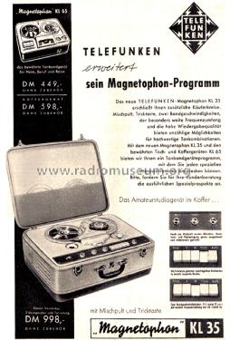 Magnetophon KL35; Telefunken (ID = 2536212) R-Player