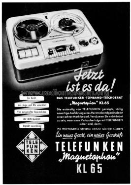 Magnetophon KL65TU; Telefunken (ID = 2842371) R-Player