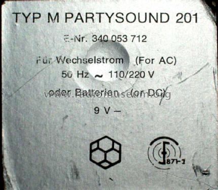 magnetophon partysound 201; Telefunken (ID = 1185134) R-Player