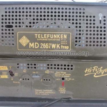 MD2667WKtrop; Telefunken (ID = 2519204) Radio