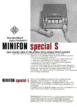 Minifon special S; Telefunken (ID = 2103283) Sonido-V