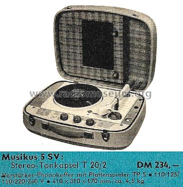 Musikus 5SV; Telefunken (ID = 2269002) R-Player