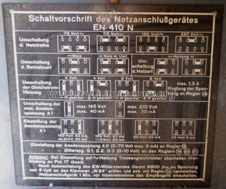 Netzanschlußgerät EN 410 N; Telefunken (ID = 3078360) Power-S