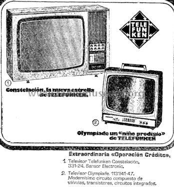 Olympiade 19' 1131-47; Telefunken (ID = 1955163) Televisión