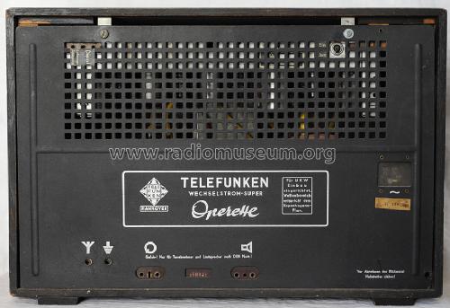 Operette 49W ; Telefunken (ID = 889554) Radio