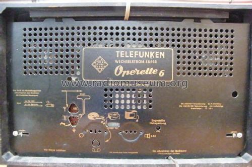 Operette 6; Telefunken (ID = 1083702) Radio