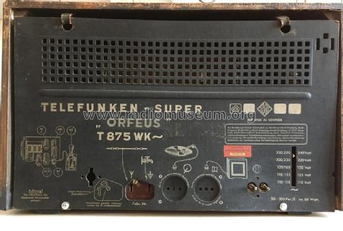 Orfeus T875 WK; Telefunken (ID = 2286998) Radio