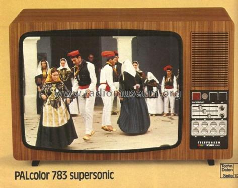 PALcolor Supersonic 783 Erz.Nr. 314948878 Ch= 711; Telefunken (ID = 1856061) Television