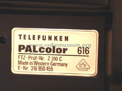 PALcolor 616 Ch= 512; Telefunken (ID = 413610) Television