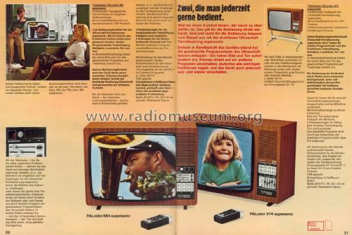 Farbfernsehgerät PALcolor 884 supersonic; Telefunken (ID = 2087940) Television