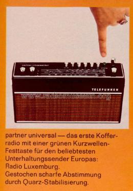 partner universal 201; Telefunken (ID = 2086995) Radio