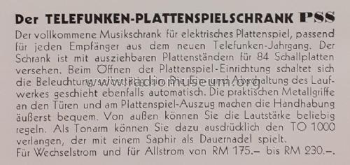 Plattenspielschrank PSS; Telefunken (ID = 3031140) R-Player