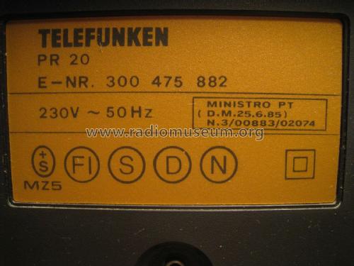 Portable Radio PR20E; Telefunken (ID = 2014162) Radio