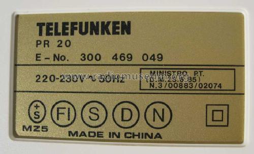 Portable Radio PR20E; Telefunken (ID = 874247) Radio