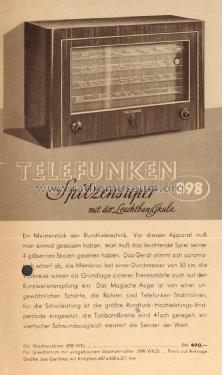 Spitzen-Super 898WKZ ; Telefunken (ID = 1752772) Radio